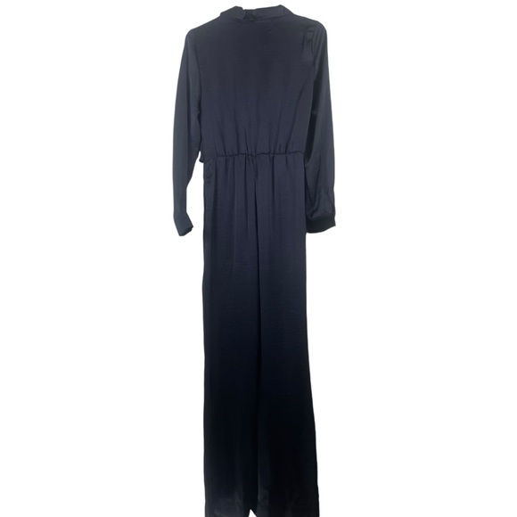 Steve Madden Black Front Tie Jumpsuit Has Pockets Size Medium - Picture 5 of 16